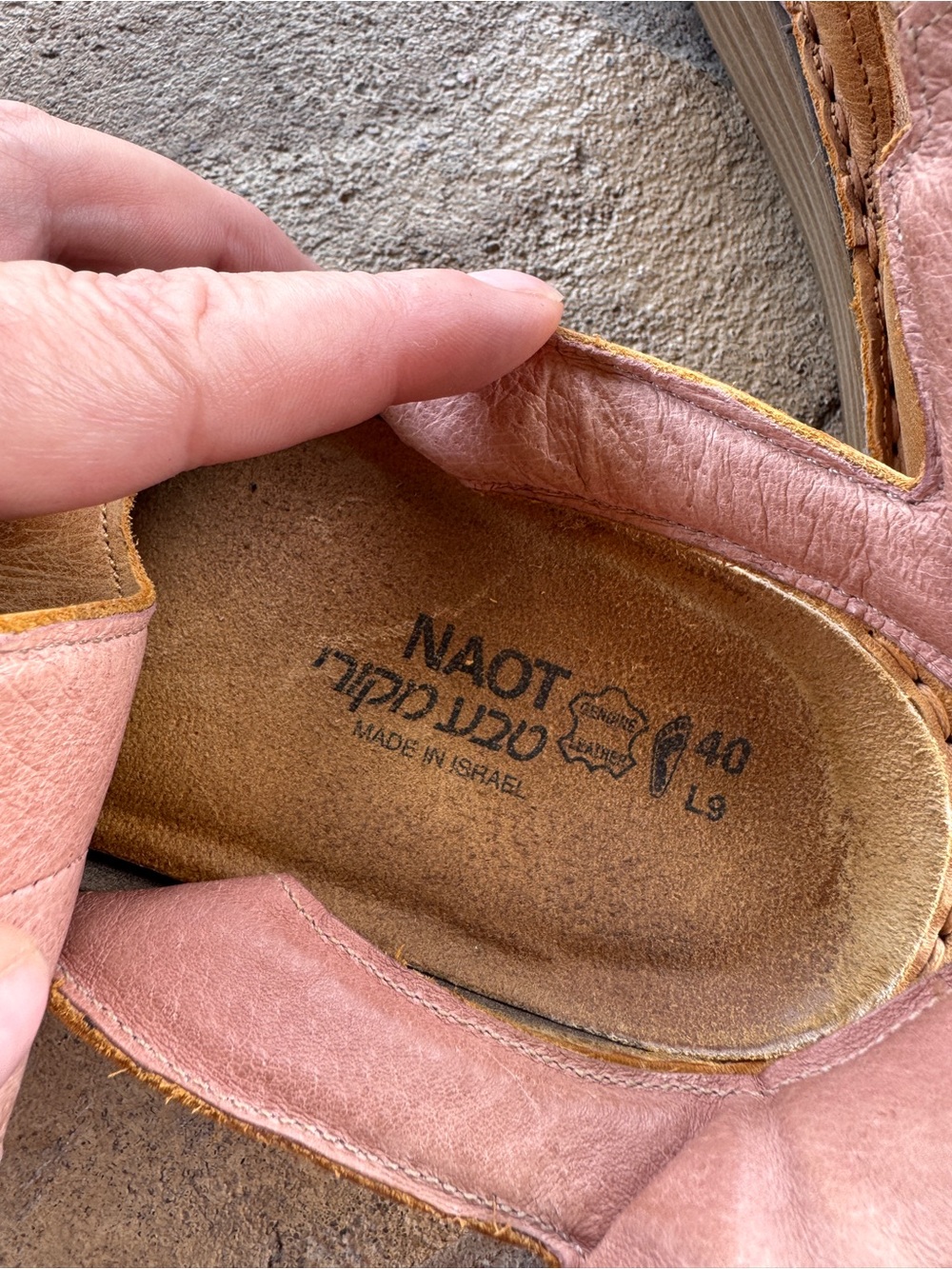 Naot Verbena Leather Ankle Strap Open Toe Comfort Wedge Sandals Tan Brown EU 40 - Picture 10 of 13